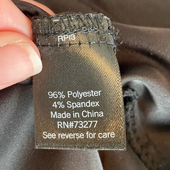 So Goods For Life Womens L Chic Simple Sheer Blouse Black Cutout Office Business - Picture 8 of 10